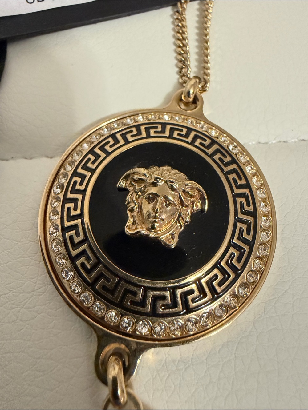 Versace Gold and Black Medusa Tassel Necklace - Picture 3 of 14